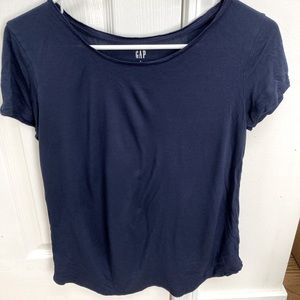 Gap Luxe Navy Short Sleeve Tee